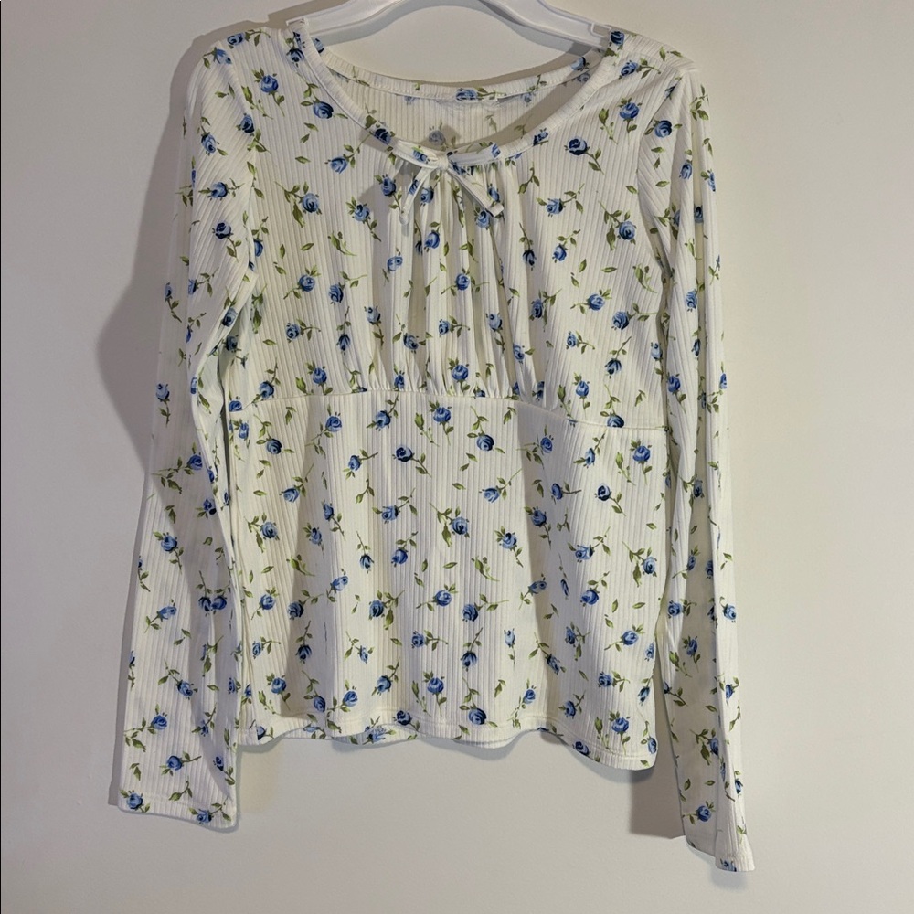 Carter's Blue Floral Long Sleeve Top